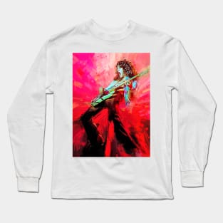 eddie van halen on Fire Long Sleeve T-Shirt